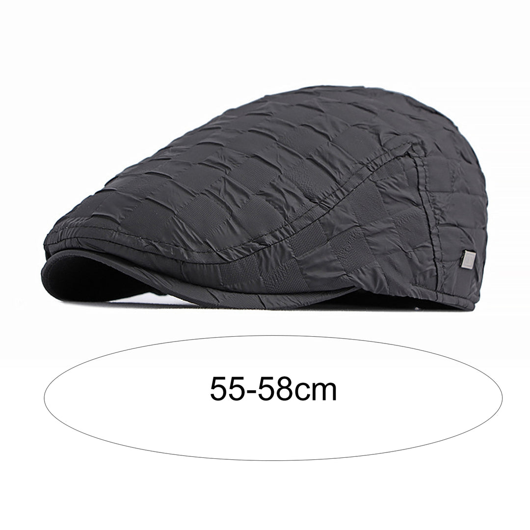 Spring Men Newsboy Hat Solid Color No Brim Snap Button Adjustable Windproof Sun Protection British Flat Hat Fashion Image 9