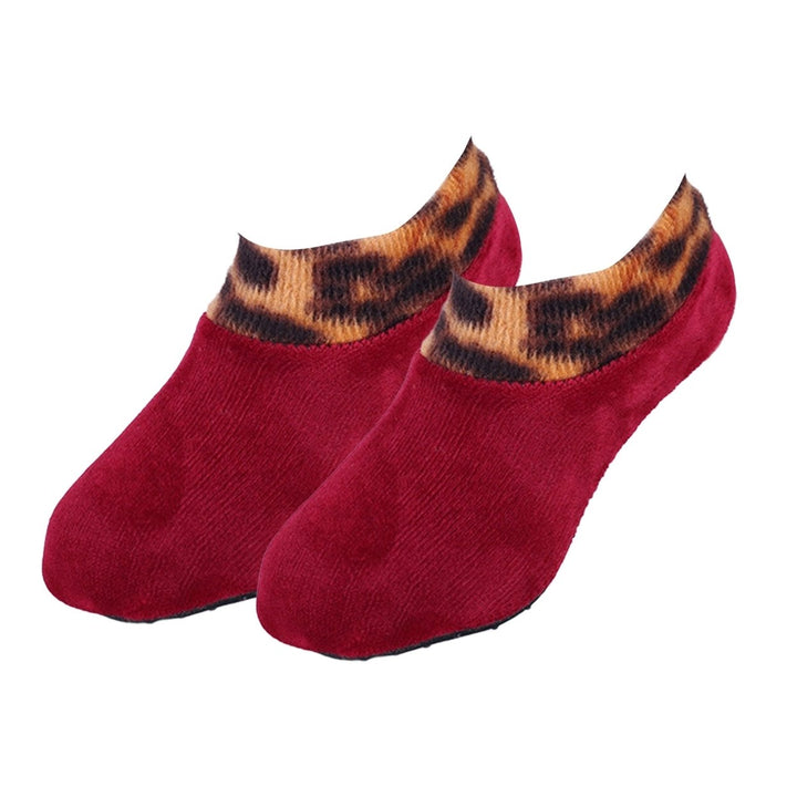 1 Pair Floor Socks Cozy Non-slip Plush Thicken Slipper Socks Foot Protection No Odor Anti-skid Women Men Socks for Home Image 1