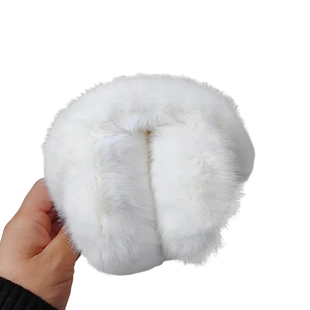 Solid Color Elastic Non-slip Cute Unisex Earmuffs Winter Soft Thickened Plush Headband Ear Warmer Image 3