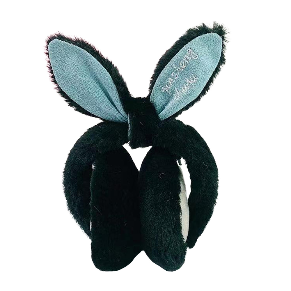 Winter Earmuffs Solid Color Thick Lightweight Soft Cold-proof Warm Anti-slip Cat Ears Folding Ear Covers for Outdoor Image 2