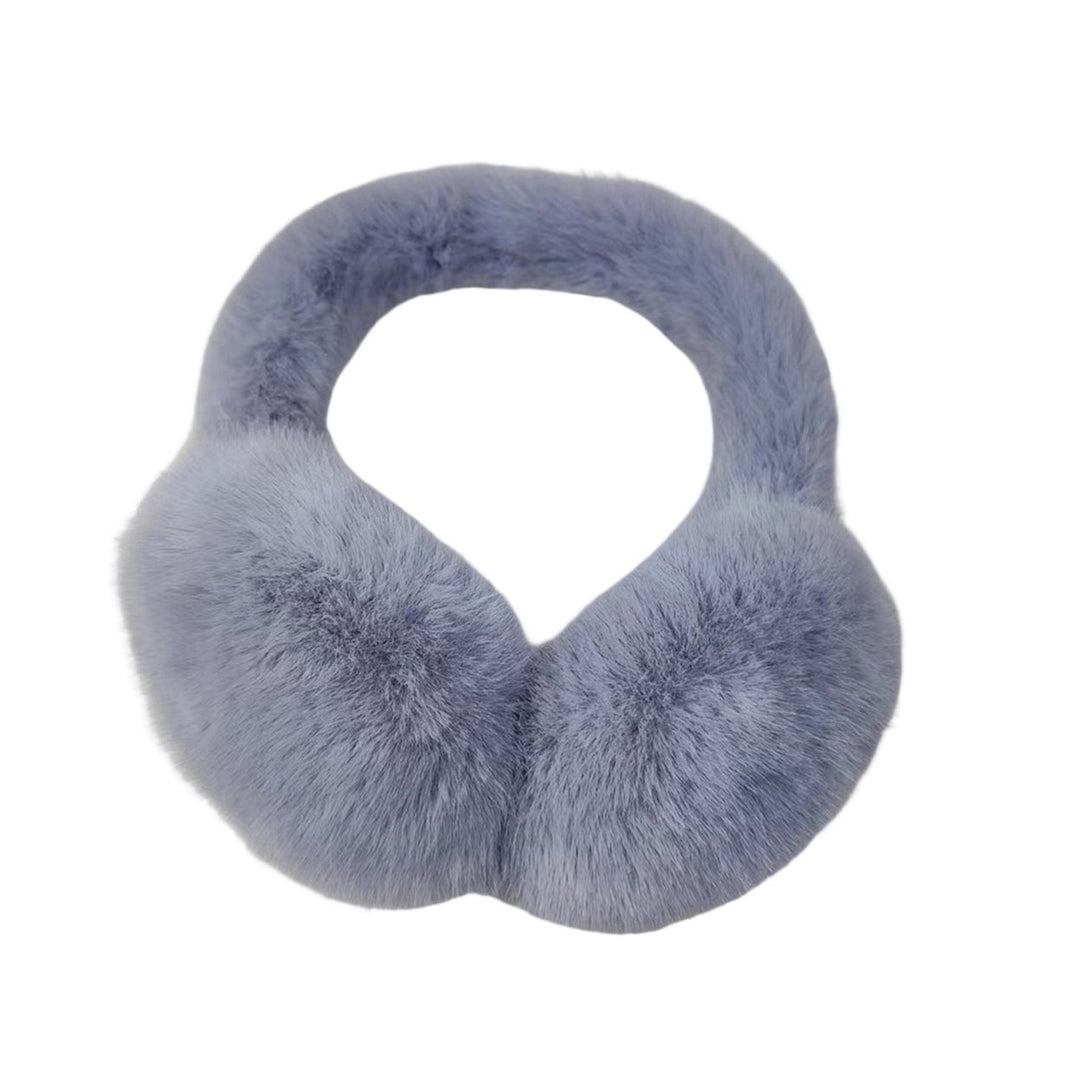 Solid Color Elastic Non-slip Cute Unisex Earmuffs Winter Soft Thickened Plush Headband Ear Warmer Image 1