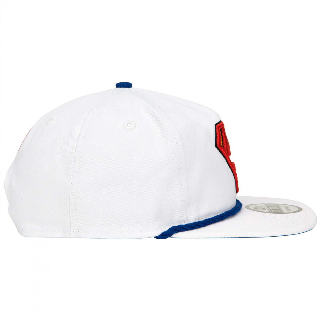 Superman Logo White Colorway New Era Adjustable Golfer Rope Hat Image 4