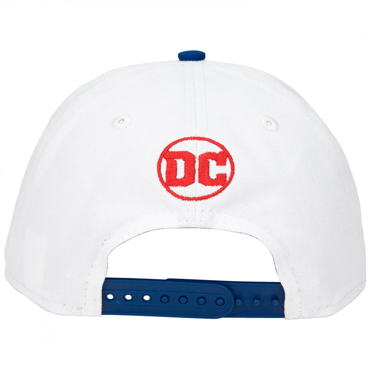 Superman Logo White Colorway Era Adjustable Golfer Rope Hat Image 4