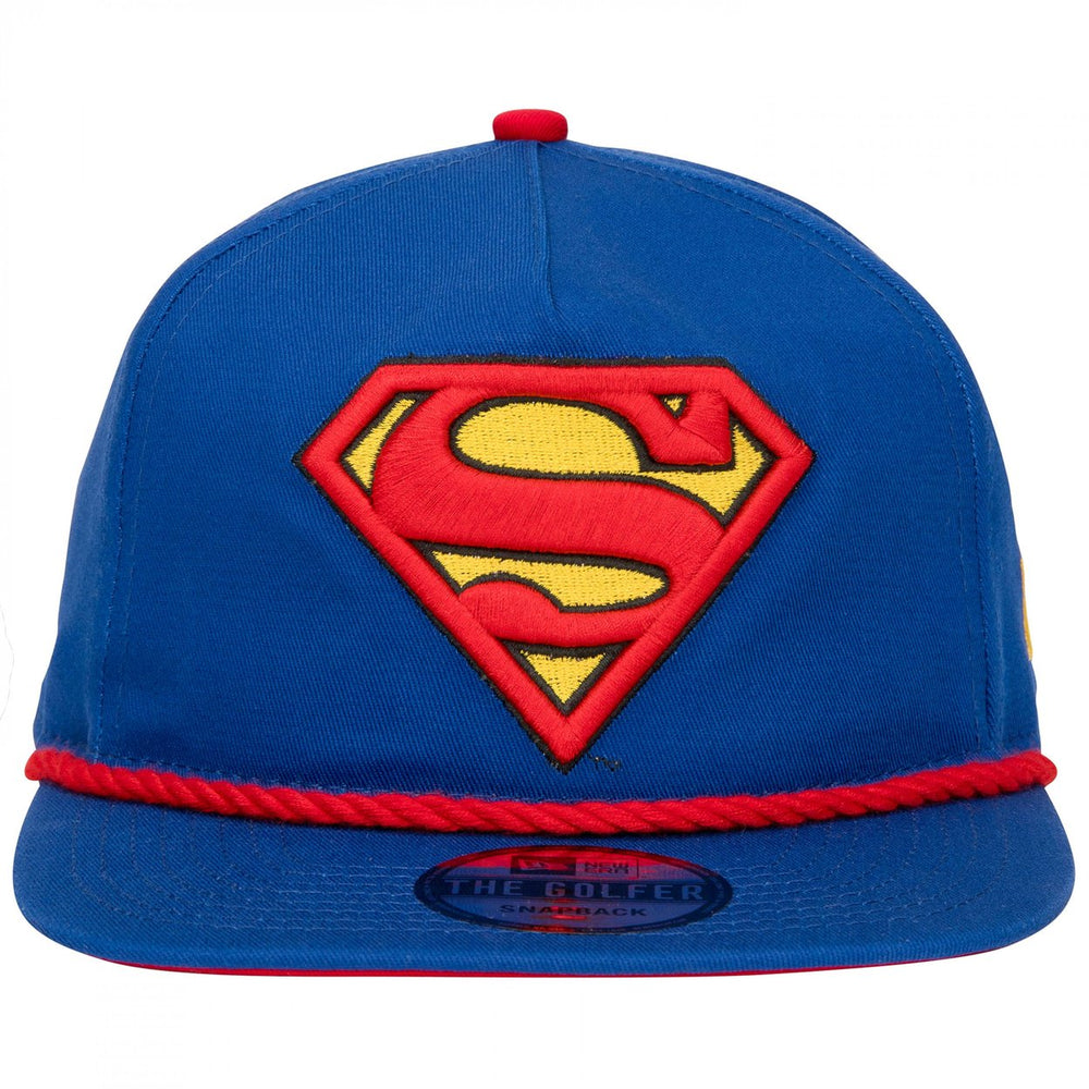 Superman Logo Blue Colorway Era Adjustable Golfer Rope Hat Image 2