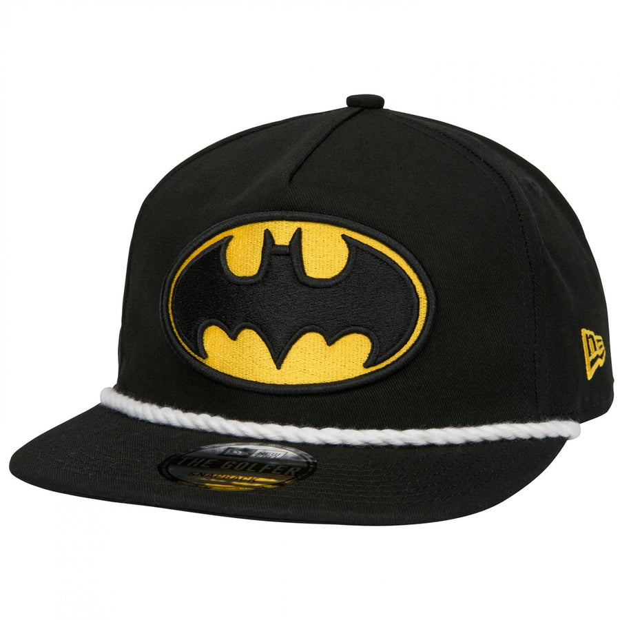 Batman Classic Logo Black Colorway Era Adjustable Golfer Rope Hat Image 1