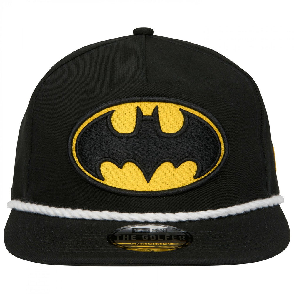 Batman Classic Logo Black Colorway Era Adjustable Golfer Rope Hat Image 2