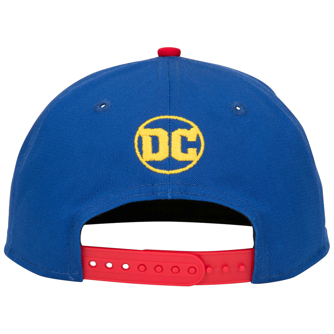 Superman Logo Blue Colorway Era Adjustable Golfer Rope Hat Image 4