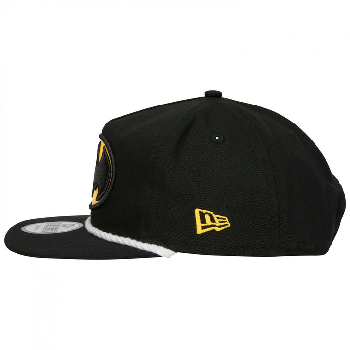 Batman Classic Logo Black Colorway Era Adjustable Golfer Rope Hat Image 3