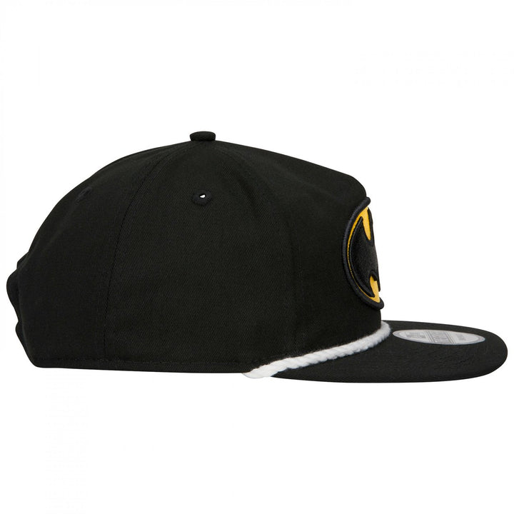 Batman Classic Logo Black Colorway Era Adjustable Golfer Rope Hat Image 4