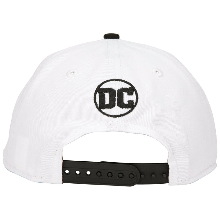 Batman Classic Logo White Colorway Era Adjustable Golfer Rope Hat Image 4