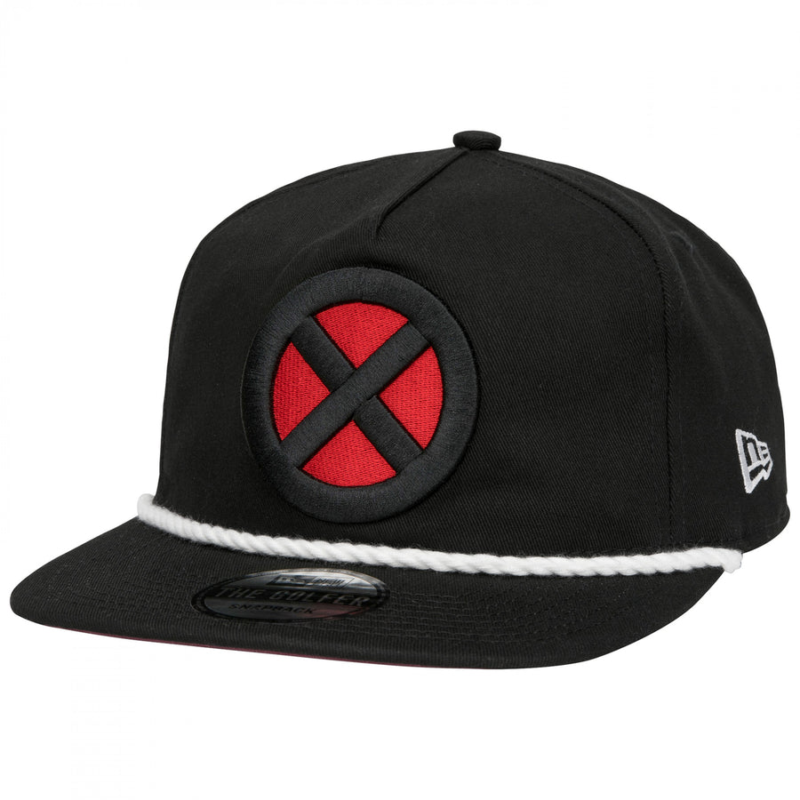 X-Men Logo Black Colorway  Era Adjustable Golfer Rope Hat Image 1