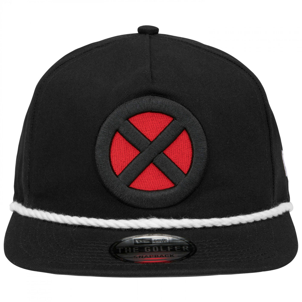 X-Men Logo Black Colorway  Era Adjustable Golfer Rope Hat Image 2