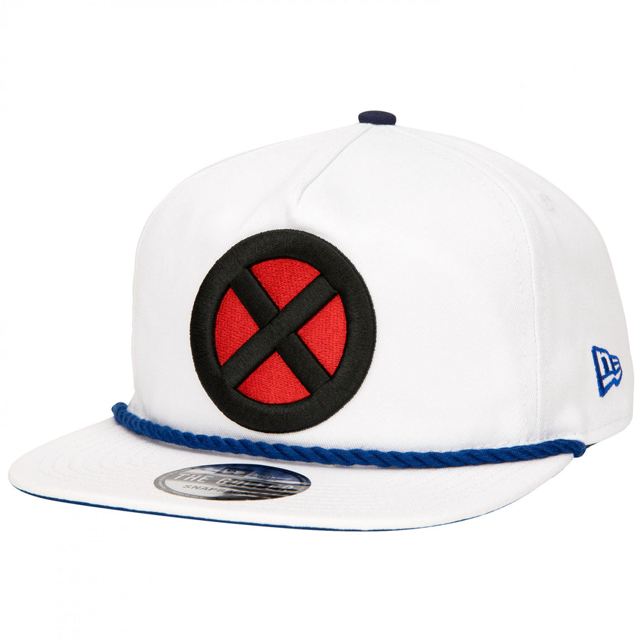 X-Men Logo White Colorway  Era Adjustable Golfer Rope Hat Image 1