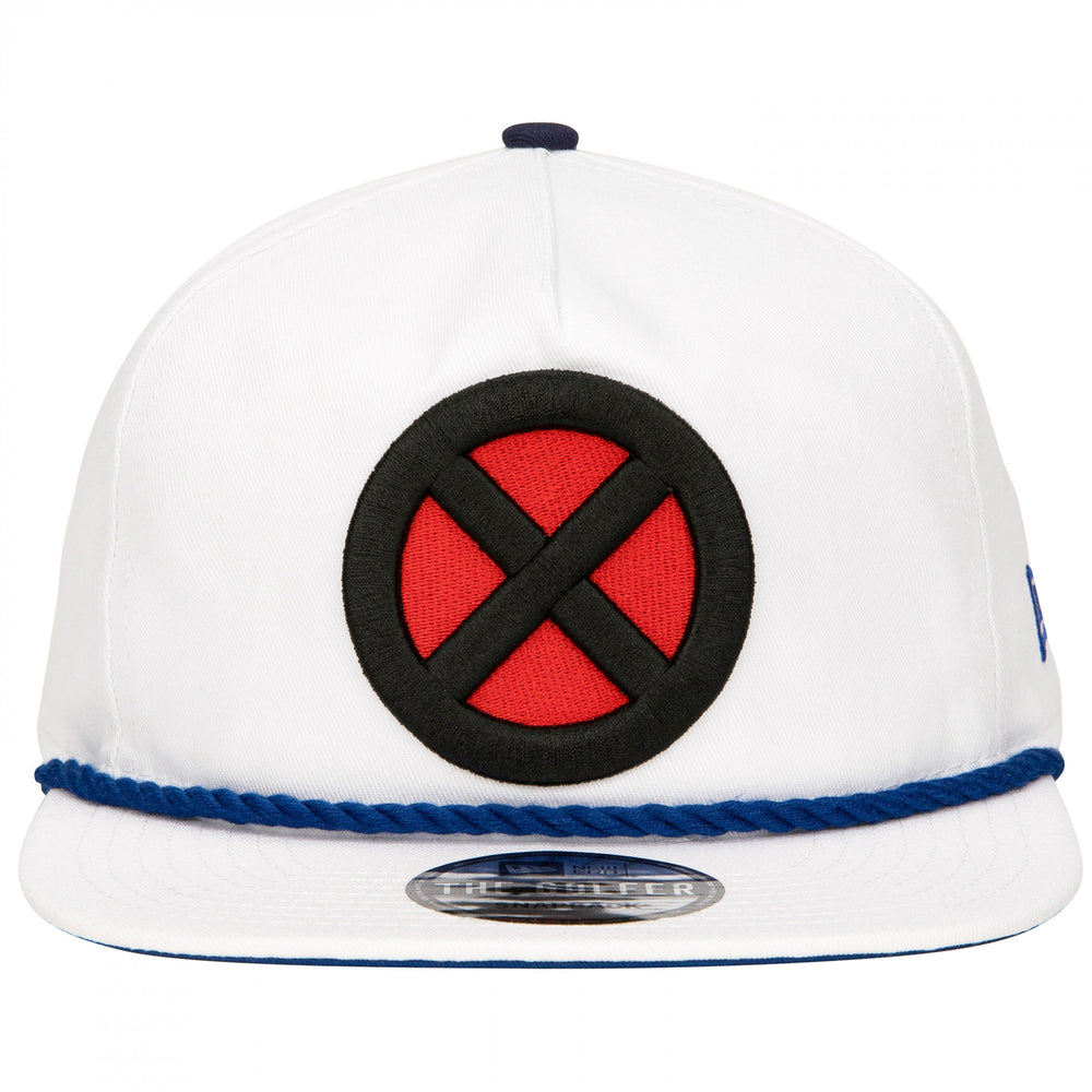 X-Men Logo White Colorway  Era Adjustable Golfer Rope Hat Image 2