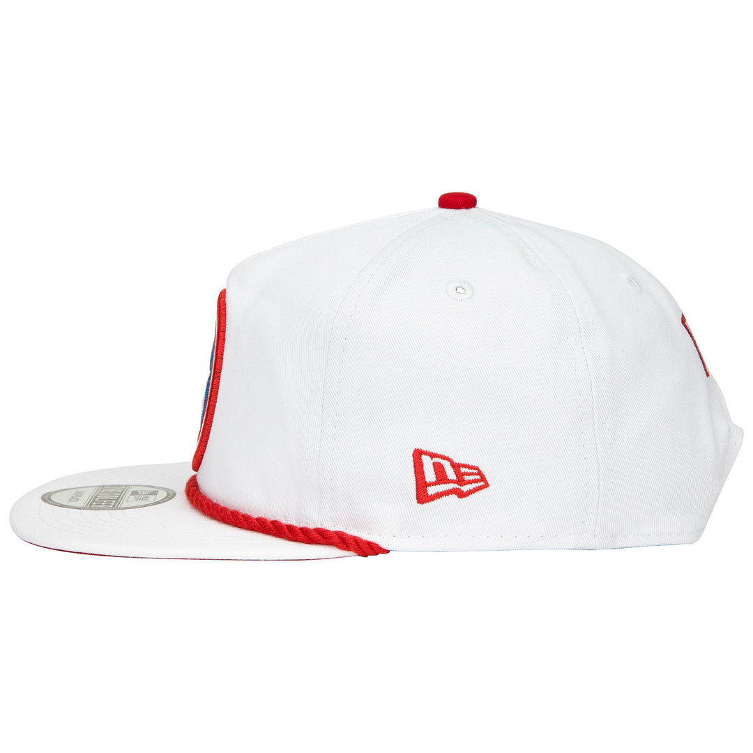 Captain America Logo White Colorway Era Adjustable Golfer Rope Hat Image 3