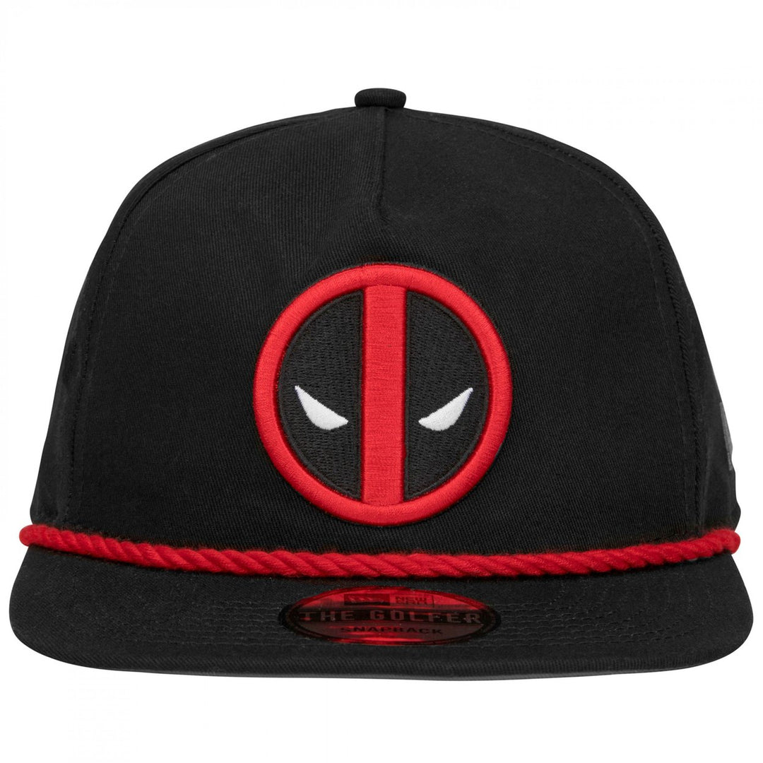 Deadpool Logo Black Colorway Era Adjustable Golfer Rope Hat Image 2