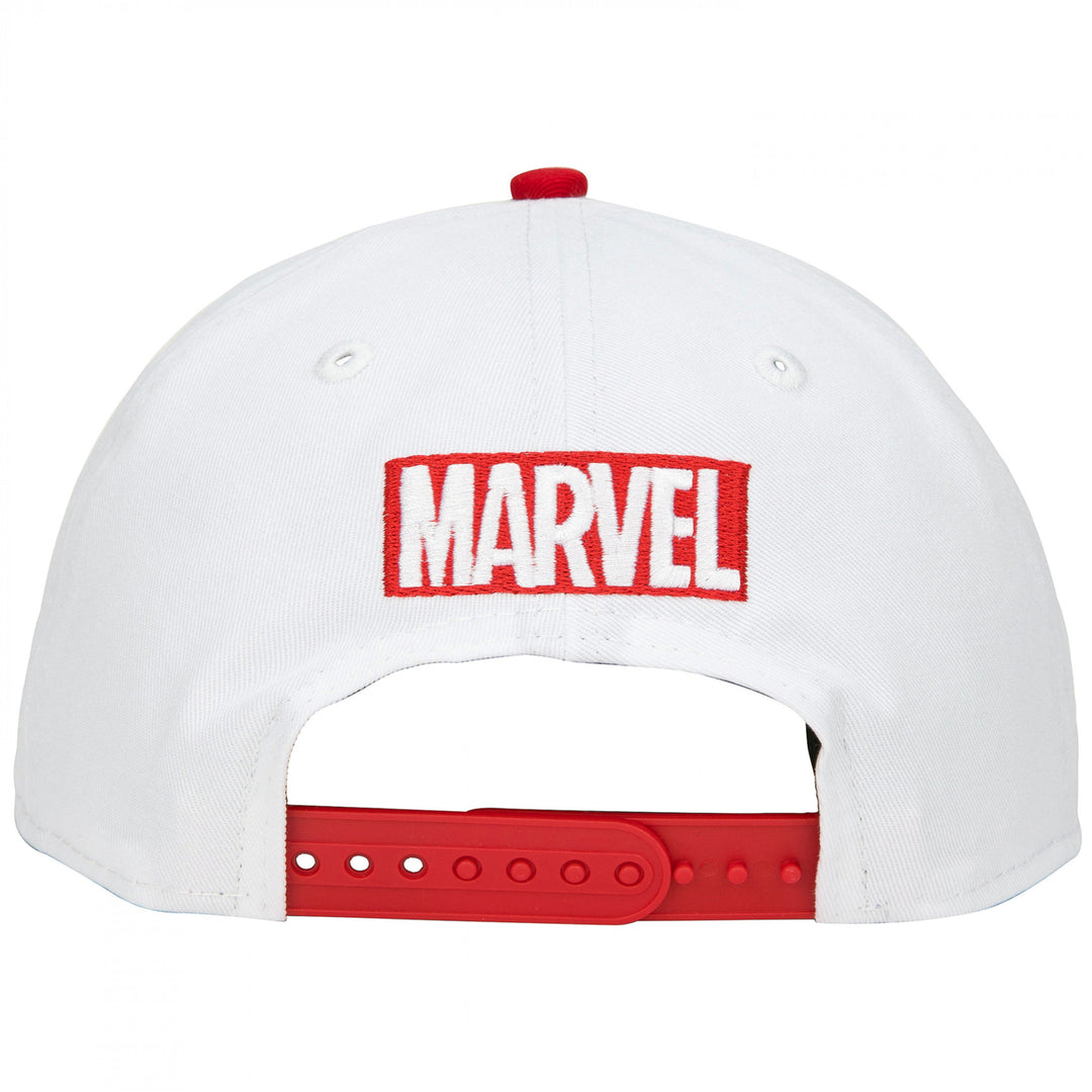 Captain America Logo White Colorway Era Adjustable Golfer Rope Hat Image 4