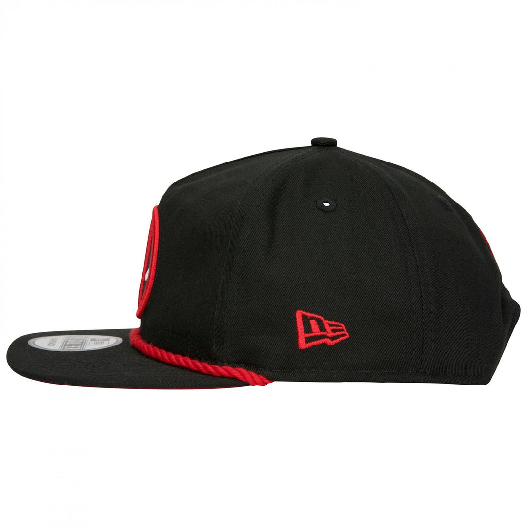 Deadpool Logo Black Colorway Era Adjustable Golfer Rope Hat Image 3