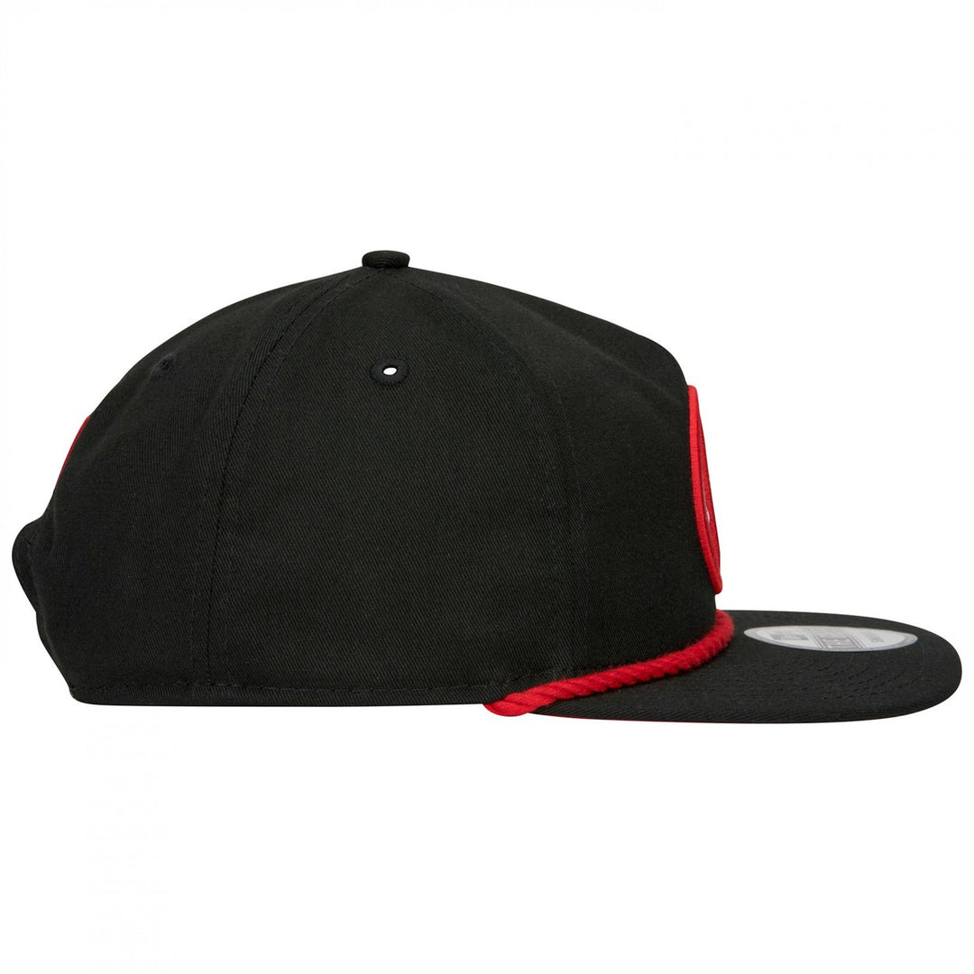 Deadpool Logo Black Colorway Era Adjustable Golfer Rope Hat Image 4