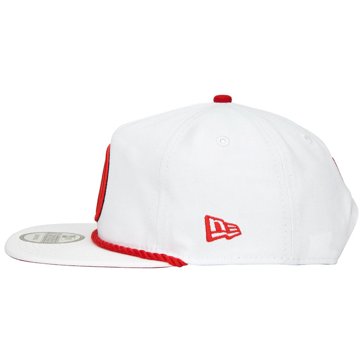 Deadpool Logo White Colorway Era Adjustable Golfer Rope Hat Image 3