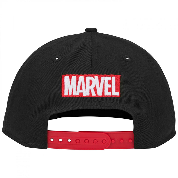 Deadpool Logo Black Colorway Era Adjustable Golfer Rope Hat Image 4