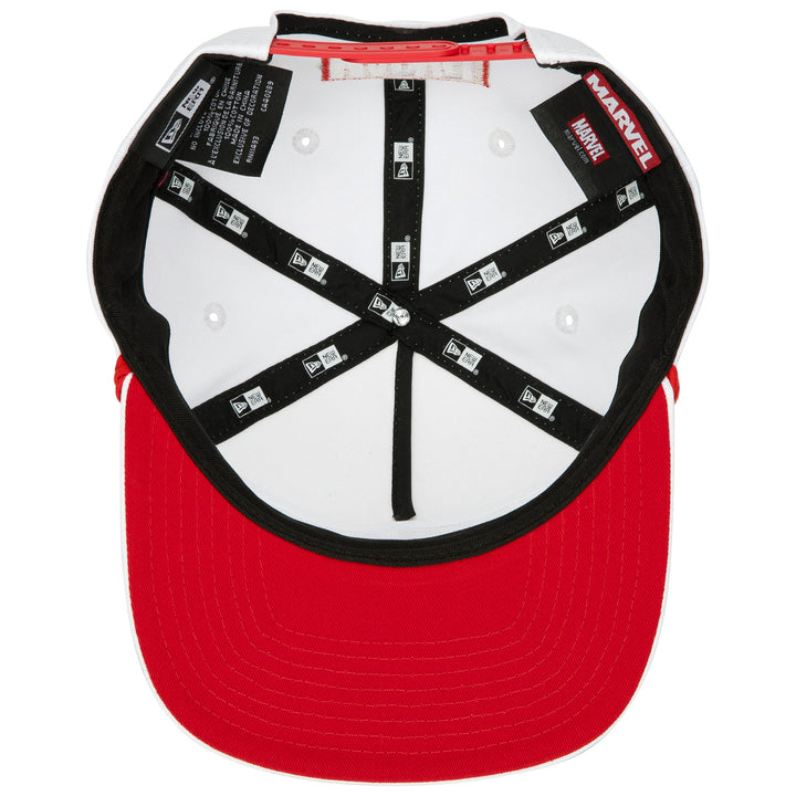 Deadpool Logo White Colorway Era Adjustable Golfer Rope Hat Image 6