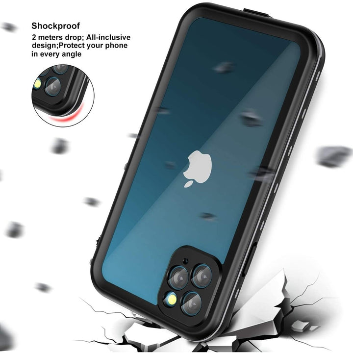 For Apple iPhone 15 Pro Max 6.1 inch Redpepper Waterproof Swimming Shockproof Dirt Proof Case Cover Black Image 4