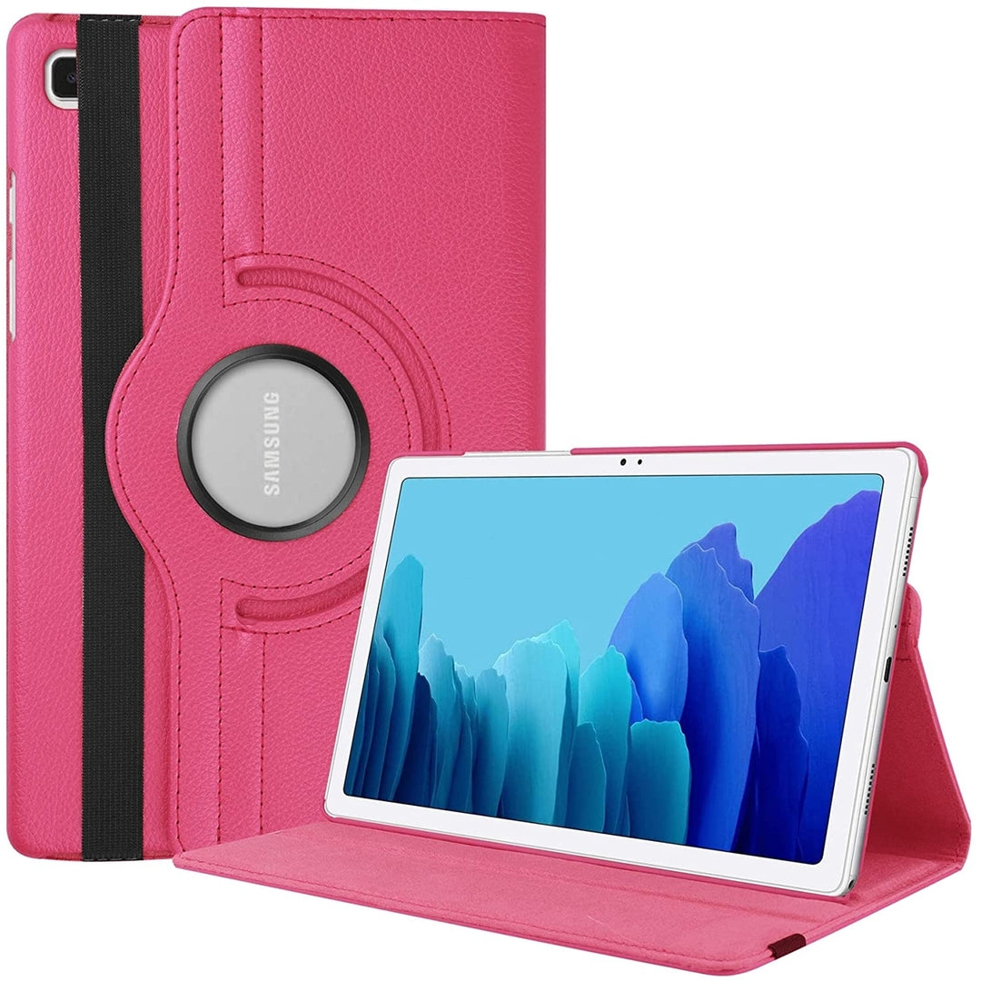 Samsung Galaxy Tab A9 8.7 Inch 2023 Leather Folio Rotating Stand Case Cover Image 9