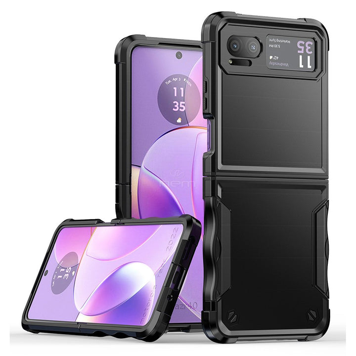 Motorola Razr 5G 2023 Dual Layer Shockproof Hybrid Flip Case Non Slip Cover Image 1