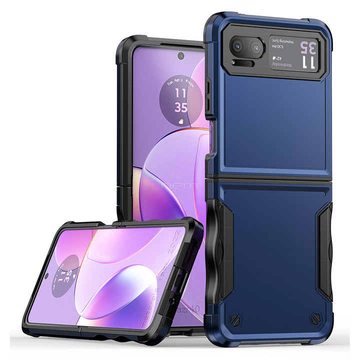 Motorola Razr 5G 2023 Dual Layer Shockproof Hybrid Flip Case Non Slip Cover Image 4