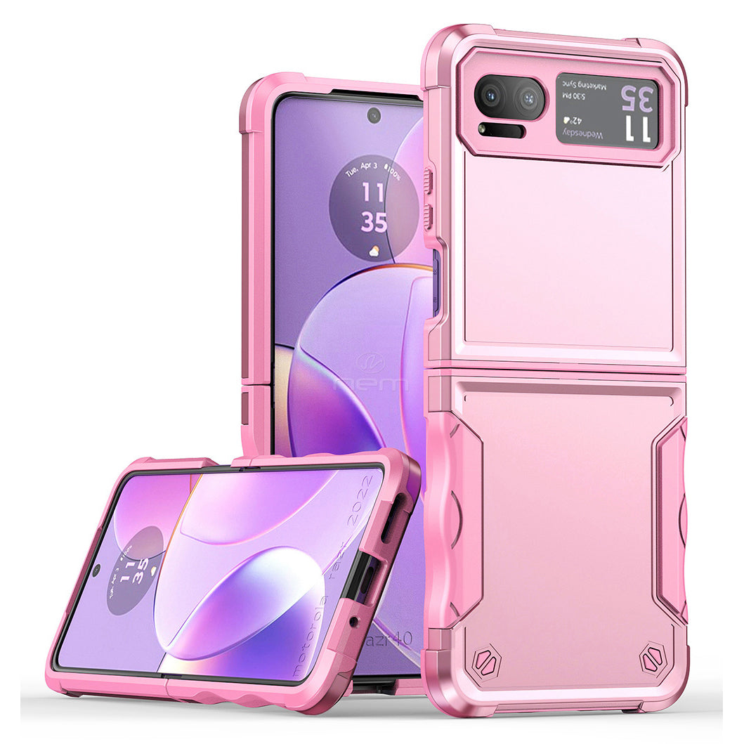 Motorola Razr 5G 2023 Dual Layer Shockproof Hybrid Flip Case Non Slip Cover Image 4