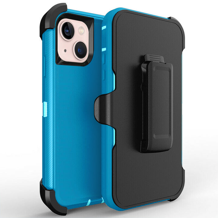 For Apple iPhone 15 6.1 inch Heavy Duty Armor Shockproof Protective Hybrid Case Cover With Clip Image 11