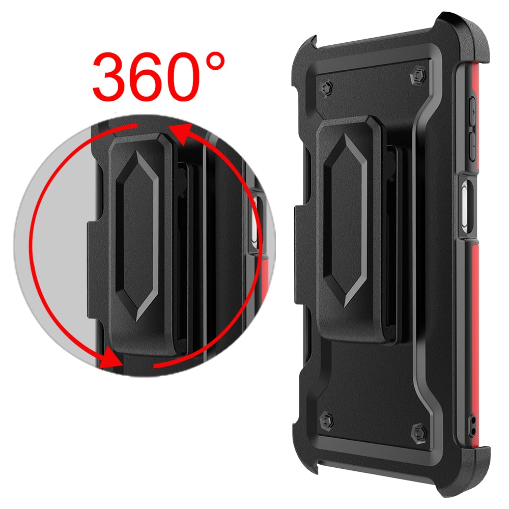 Boost Mobile Celero 5G T-Mobile REVVL 6 5G Case Black Kickstand Card Holder Image 7