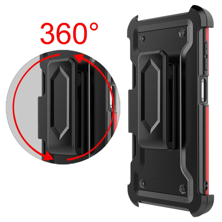 Boost Mobile Celero 5G T-Mobile REVVL 6 5G Case Black Kickstand Card Holder Image 7