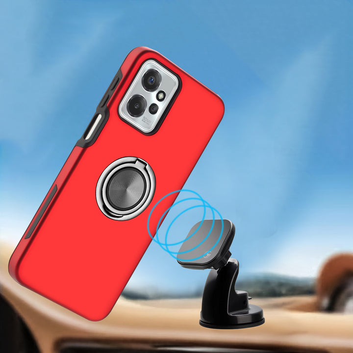 For Motorola Moto G Power 5G 2023 Metal Ring Stand Magnetic Car Mount Hybrid Impact Protective Shockproof Case Cover Image 2