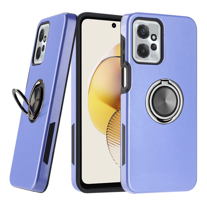 For Motorola Moto G Power 5G 2023 Metal Ring Stand Magnetic Car Mount Hybrid Impact Protective Shockproof Case Cover Image 1