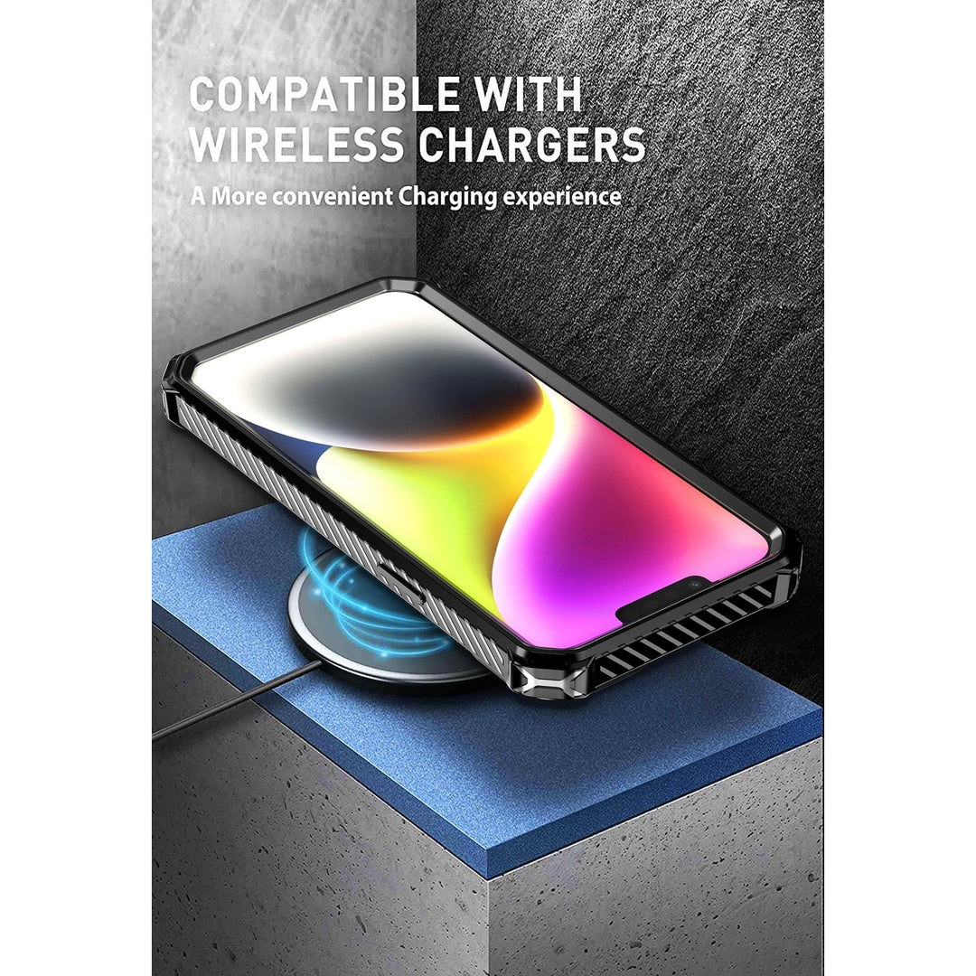 For Apple iPhone 15 / iPhone 14 / iPhone 13 6.1 Magnetic Rind Stand Mount Holder Magsafe Wireless Charging Hybrid Case Image 4