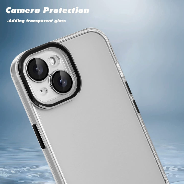 For Apple iPhone 15 6.1 inch Hard Crystal Back Transparent Chrome Edge Camera Cover Lens Protection Shockproof Hybrid Image 3