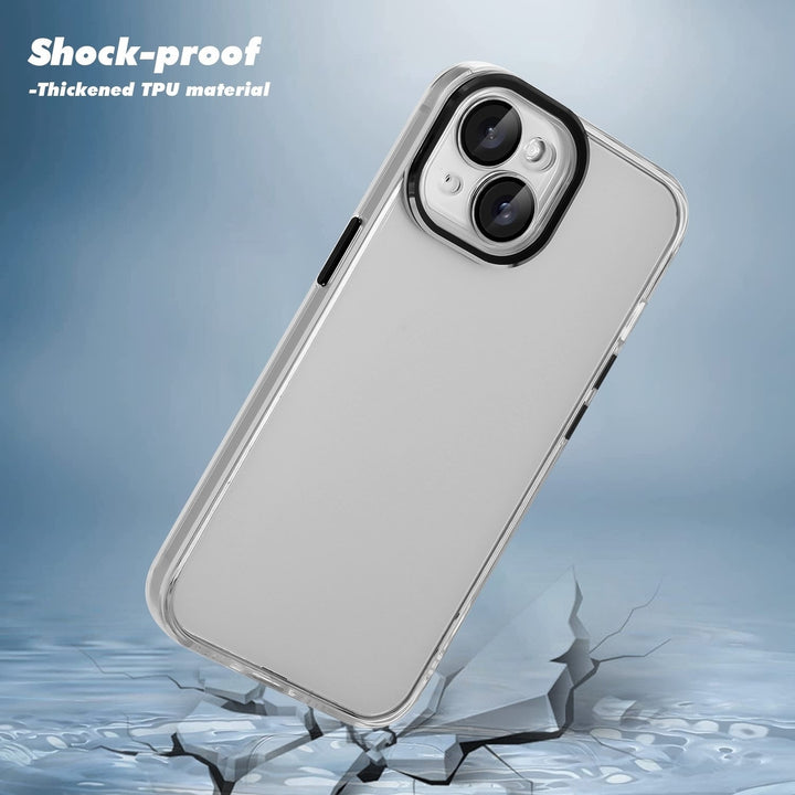 For Apple iPhone 15 6.1 inch Hard Crystal Back Transparent Chrome Edge Camera Cover Lens Protection Shockproof Hybrid Image 4