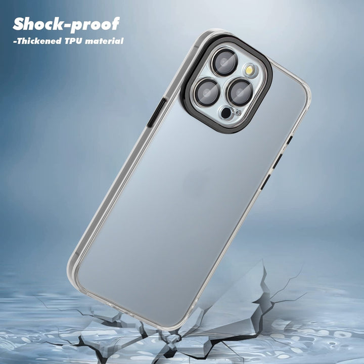 For Apple iPhone 15 Pro Max 6.7 inch Hard Crystal Back Transparent Chrome Edge Camera Cover Lens Protection Shockproof Image 4