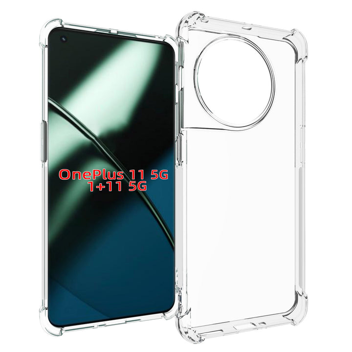 OnePlus 11 5G Clear Hybrid TPU Case Transparent Bumper Silicone Gel Cover Image 1