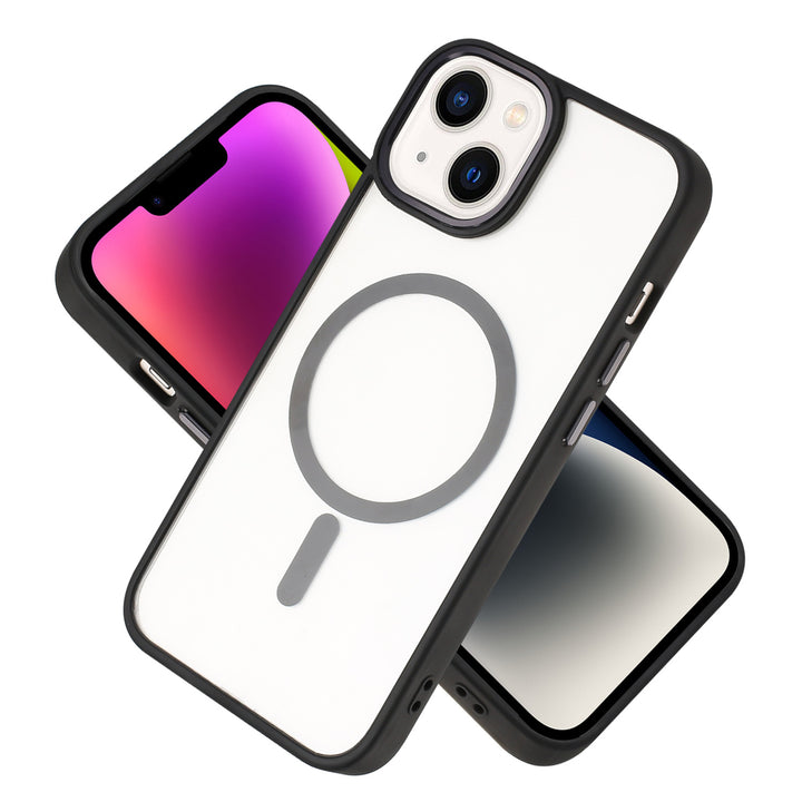 For Apple iPhone 14 Plus 6.7 inch Slim Transparent Crystal Magnetic Charging Shockproof Hybrid Case Cover Image 4