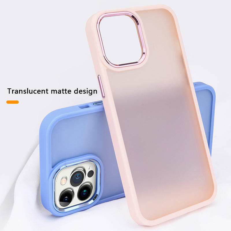 For Apple iPhone 14 Plus 6.7 inch Slim Matte Colored Frame Shockproof Hybrid Case Cover Image 4