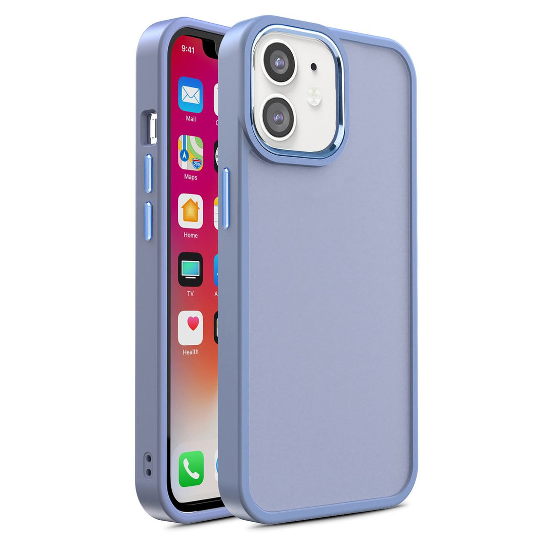 For Apple iPhone 14 Plus 6.7 inch Slim Matte Colored Frame Shockproof Hybrid Case Cover Image 1