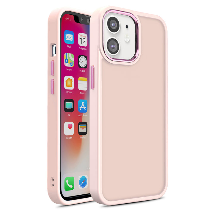 For Apple iPhone 14 Plus 6.7 inch Slim Matte Colored Frame Shockproof Hybrid Case Cover Image 6