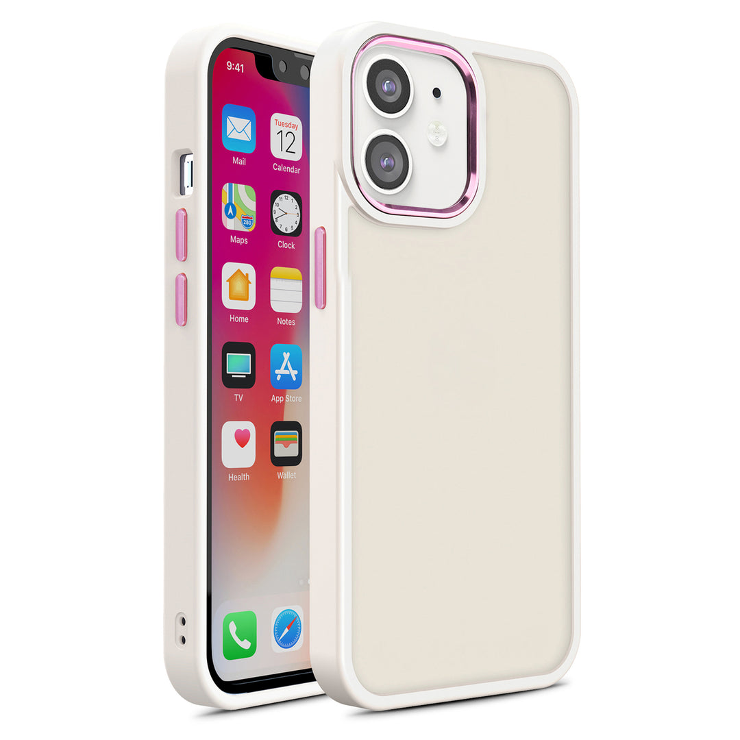 For Apple iPhone 14 Plus 6.7 inch Slim Matte Colored Frame Shockproof Hybrid Case Cover Image 9