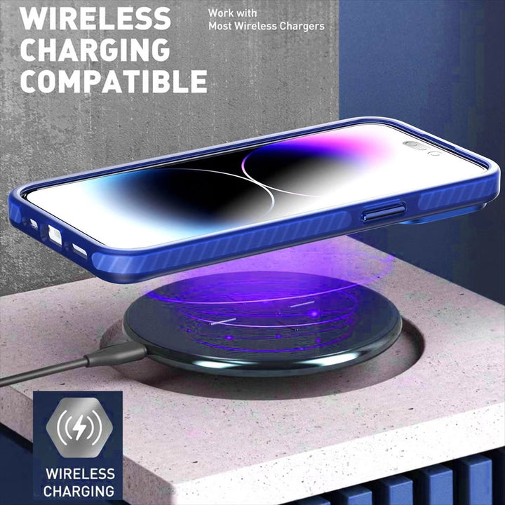 For Apple iPhone 15 / iPhone 14 / iPhone 13 6.1 Transparent Magnetic Mount Holder Magsafe Wireless Charging Hybrid Case Image 6