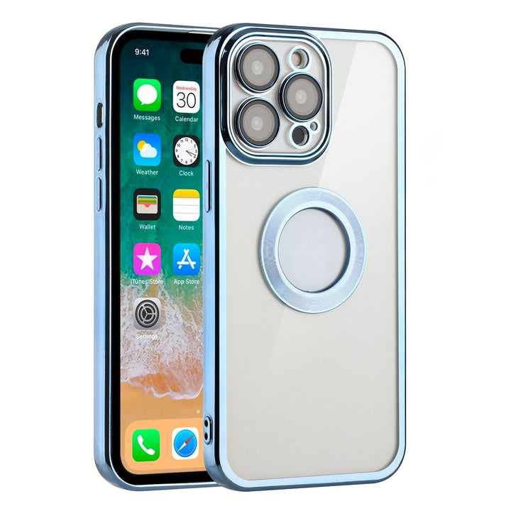 For Apple iPhone 15 Pro 6.1 Chrome Edge Camera Cover Magnetic Mount Holder Magsafe Wireless Charging Hybrid Case Image 4