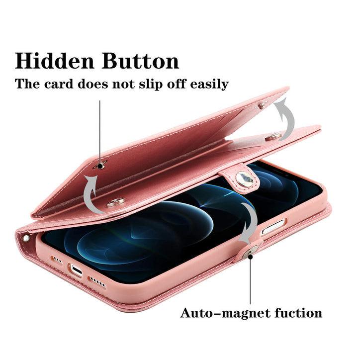 For Apple iPhone 15 Pro Max 6.7 inch Full Body Cover Protective Shockproof Triple Card Slot Flap Folio Stand Leather Image 4