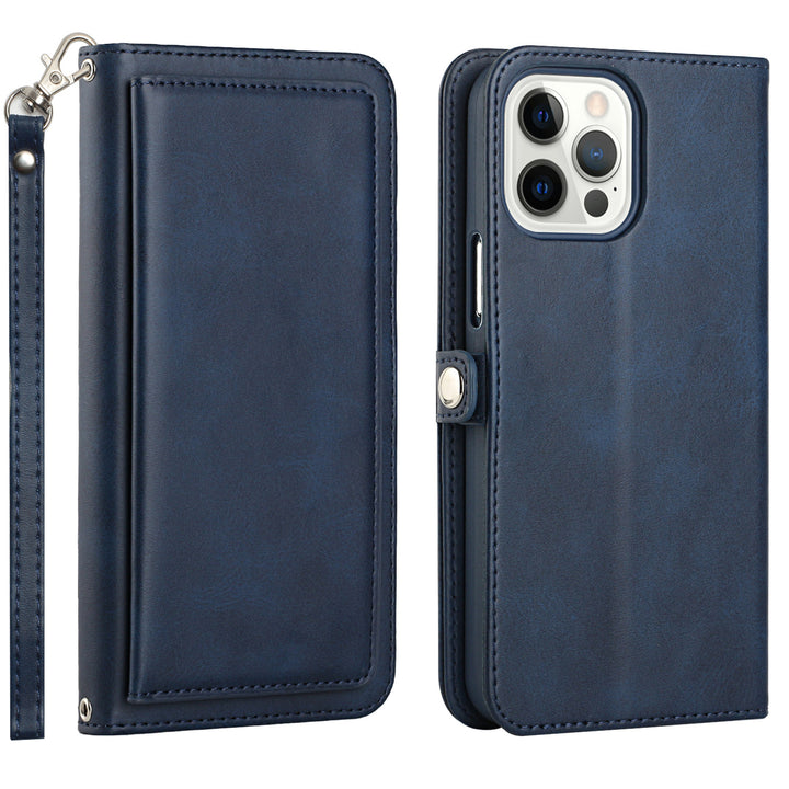 For Apple iPhone 15 Pro Max 6.7 inch Full Body Cover Protective Shockproof Triple Card Slot Flap Folio Stand Leather Image 7